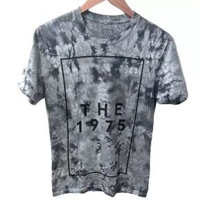 The 1975 Band T-Shirt Women’s Small Blue Tie-Dye Cotton Short Sleeve Crew Neck